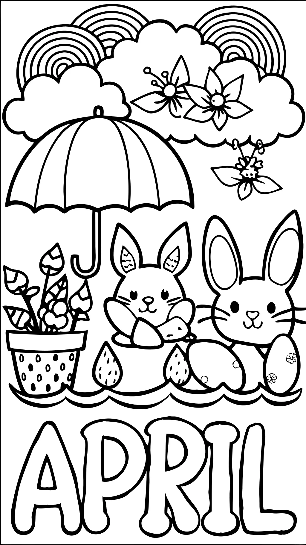 coloring pages april